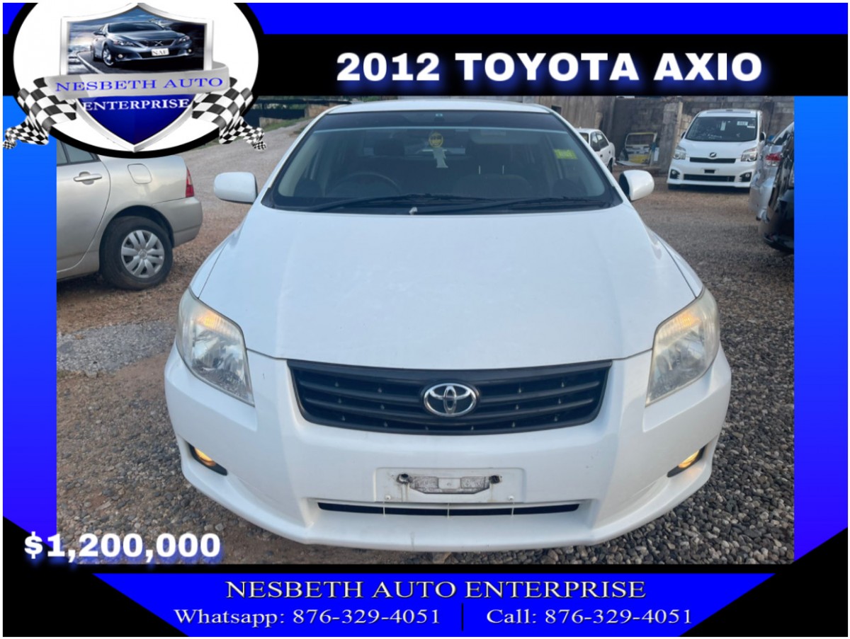 2012 TOYOTA AXIO For Sale In Greenvale Roundabout Mandeville