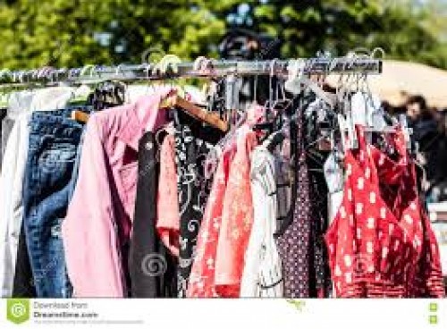 A variety of woman clothe second hand