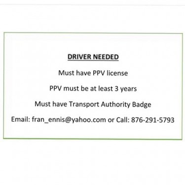 Driver Needed