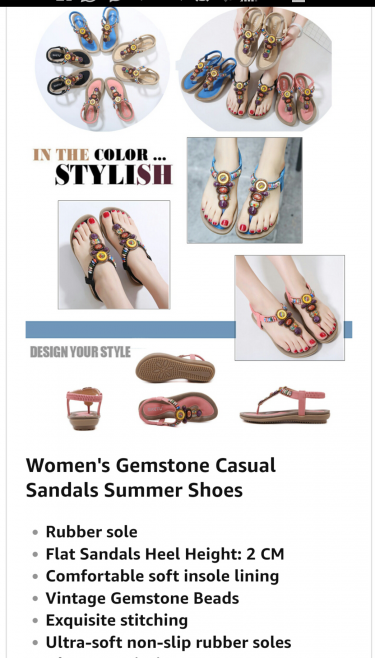 Fashion Shoes Women\\\'s Gemstone Casual Sandals 