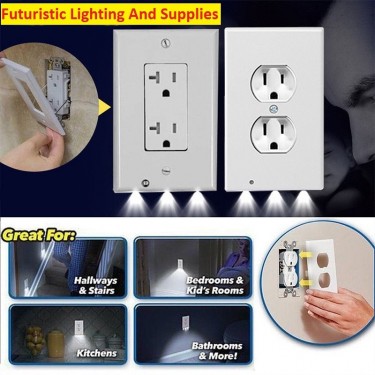 LED Photosensitive Wall Socket Covers (2 Types)