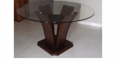 Modern Glass Top Dinning Table (ONLY)