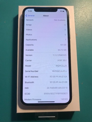 Apple IPhone X 256 GB For Sale