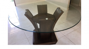 Glass Top Dinning Table (ONLY)