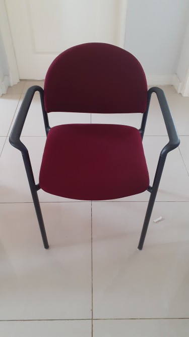 Burgundy Office Chairs (pair)