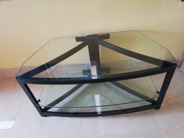 Metal And Glass Entertainment Stand