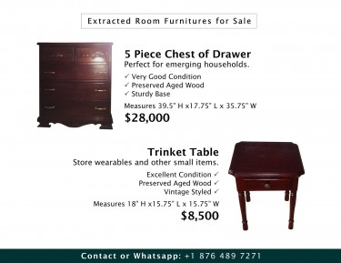Bedroom Chest Of Drawer And Small Trinket Table