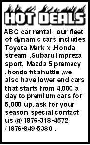 Abc Car Rentals Subaru Impreza ,Mark X ,Mazda Prem