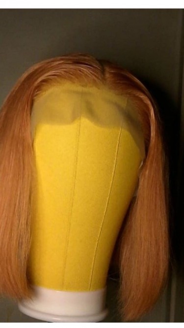 Orange Lace Bob Wig Virgin Hair