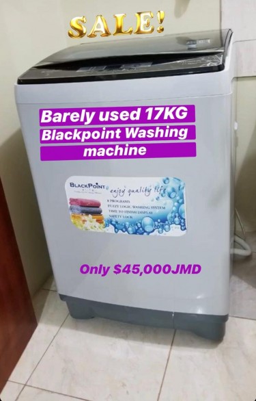 17KG Blackpoint Washing Machine!! BARELY USED!!!