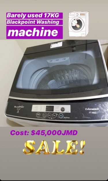 17KG Blackpoint Washing Machine!! BARELY USED!!!