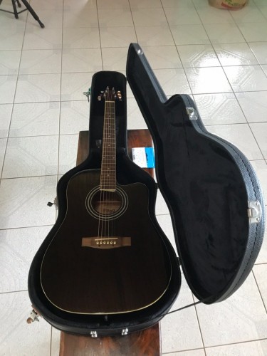 Stagg Cutaway Acoustic Electric Guitar (with Case)