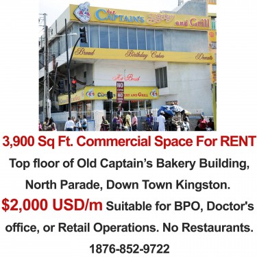3,900 Sq Ft. Commercial Space For RENT
