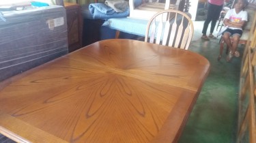Antique Extension Dining Table Set 