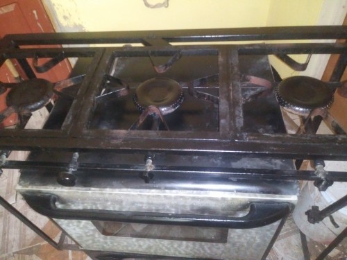 3 Burner Gas Stove With Over Far A Restaurant