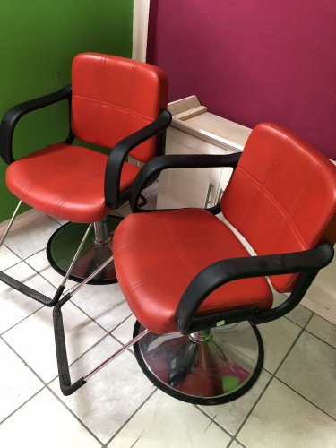 Used Red Salon Styling Chair
