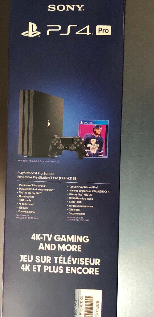 Sony PS4 Pro Jet Black 1TB NHL 20 Limited Edition 