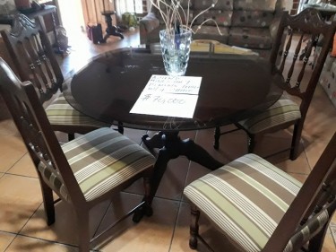 Mahogany Dining Table And 4 Chairs