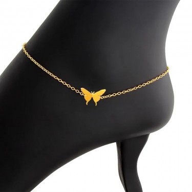 Stainless Steel Butterfly Anklet 