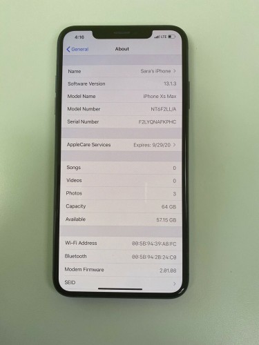 Apple IPhone XS - 512GB - Space Gray Unlocked A192