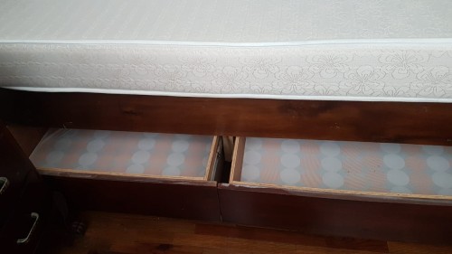 Double Bed With Cedar Bed Head And Drawers