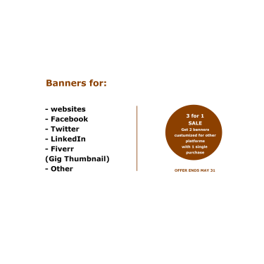 Marketing Banners For Website & Social Media