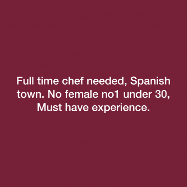 Chef Needed At Restaurant In Spanish Town No Femal