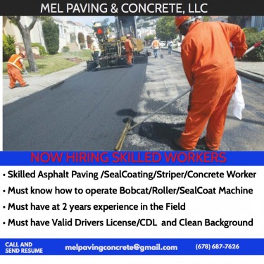 Skilled Asphalt Paving/Concrete Worker
