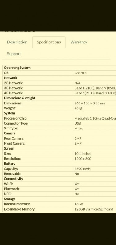 Telstra Enhanced Tablet 16gb 