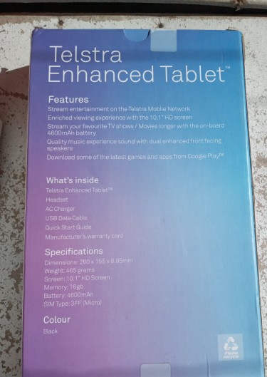 Telstra Enhanced Tablet 16gb 