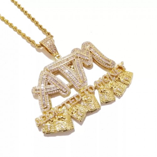 Addicted To Money Iced Out Necklace