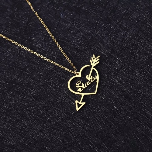 Custom Cupid Heart Shaped Necklace