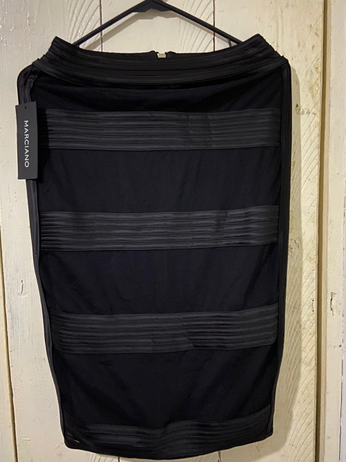 Brand New Black Marciano Skirt With Zip Back.