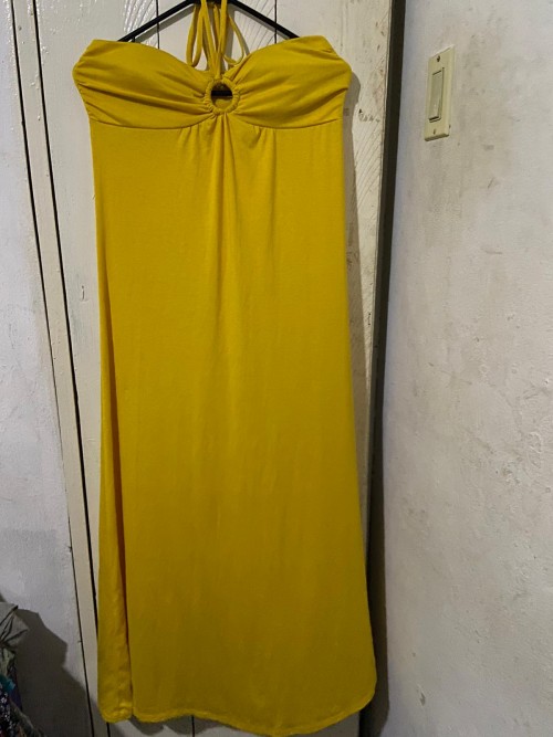 Size Large Long Yellow Dress.