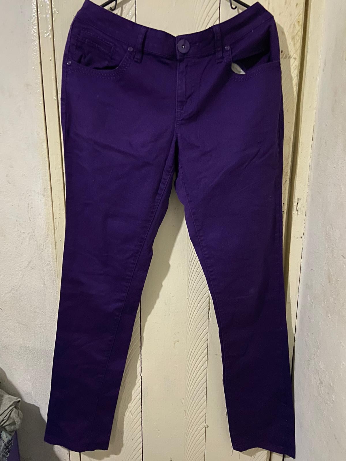 For Sale: Purple Jeans Pants With Zip Back Pockets Size 15 - Old Harbour