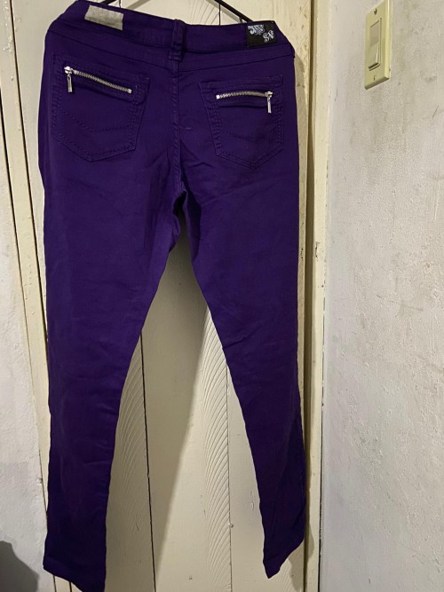grey purple brand jeans