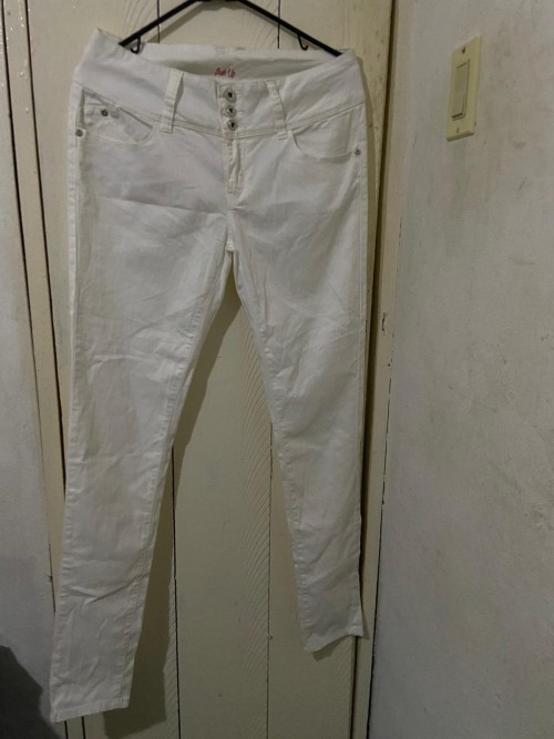 White Push Up Jeans Size Large 34