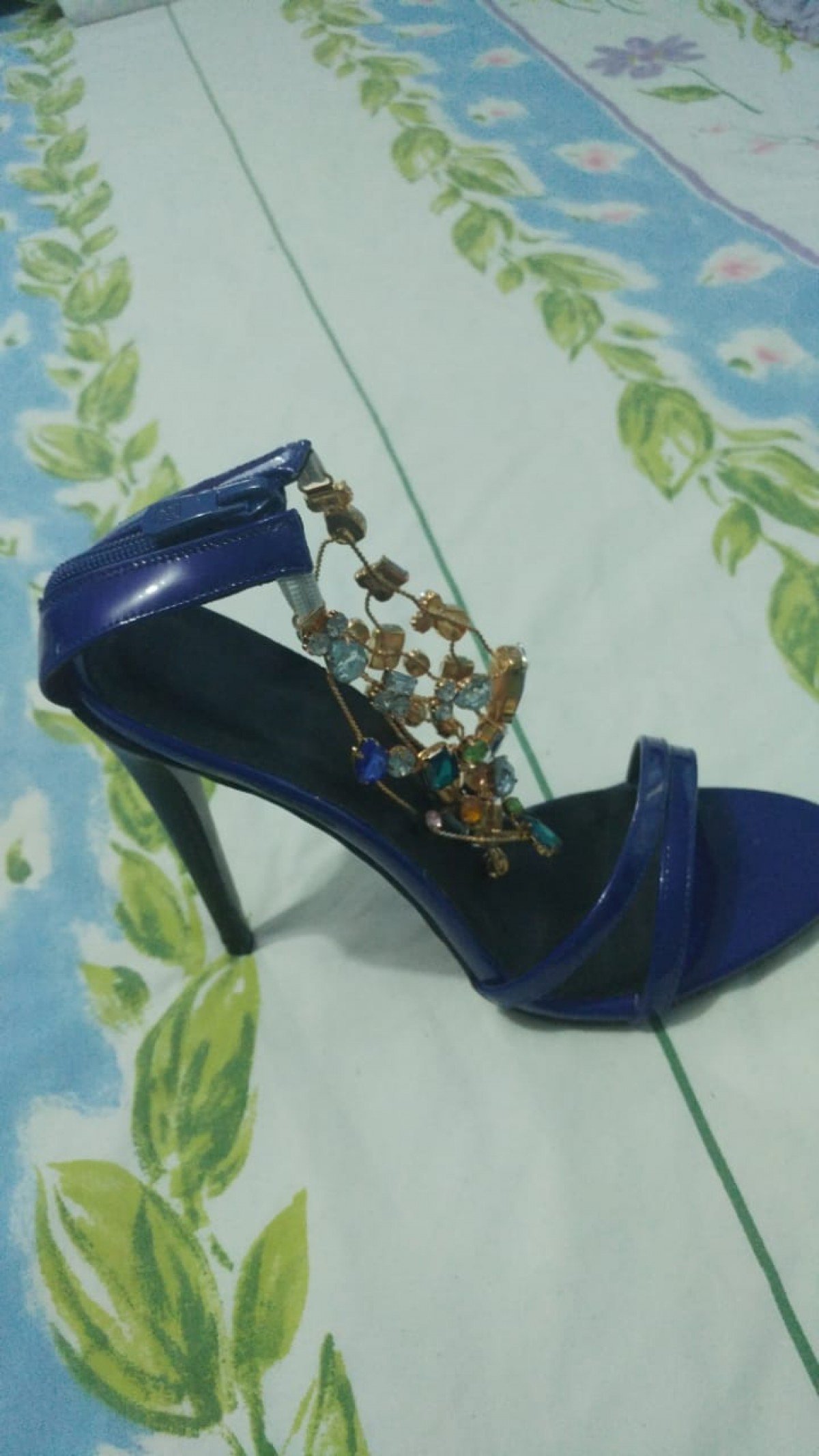 Blue Heels With Crystal Stones, Size 10 for sale in Old Harbour St ...