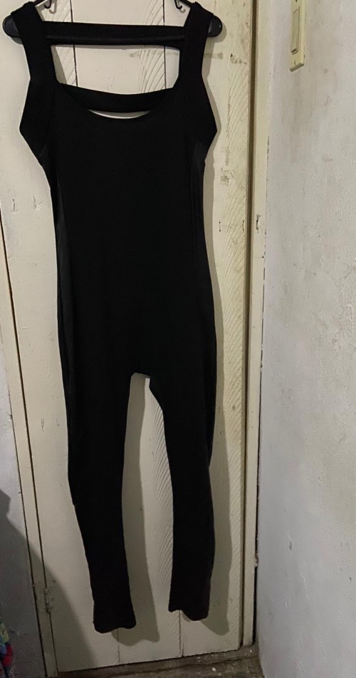 Long Black Bodysuit, Size Large.