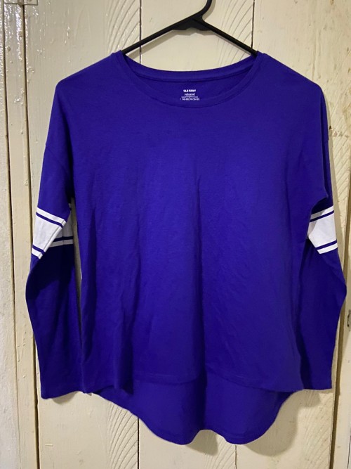 Blue And White Old Navy Long-sleeve Shirt, Size-Lg