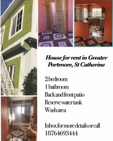 2 Bedroom, 1 Bathroom Available For Rent
