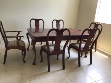 Antique Dining Table With 6 Chairs