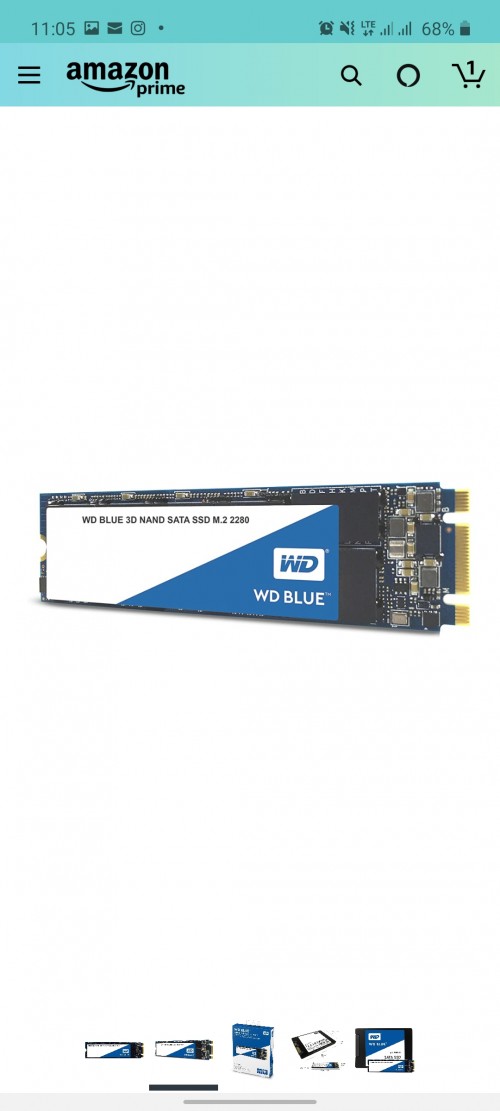 WD Blue 3D NAND 500GB M.2 SSD (Open Box)