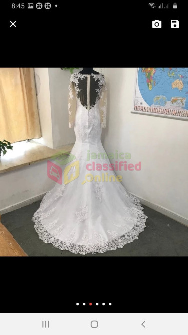 Wedding Dress With Free Veil 