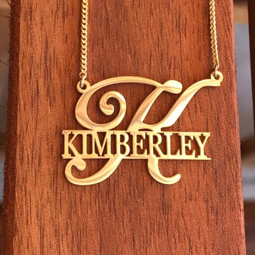 Customized Name Plated Necklace With Initial