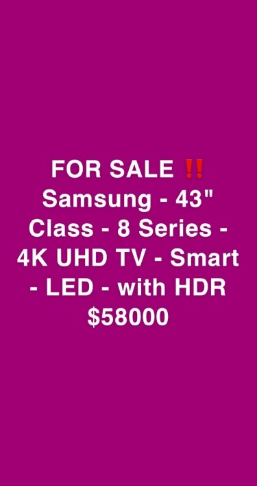 BRAND NEW 43” SAMSUNG SMART TV