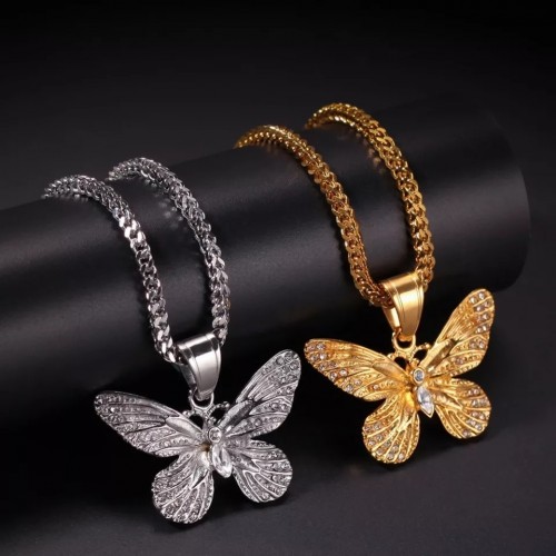 Top Quality Stainless Steel Butterfly Necklace