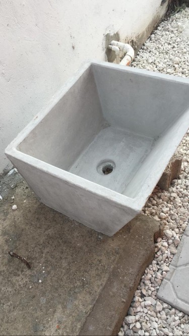 Single Concrete Wash Tub 