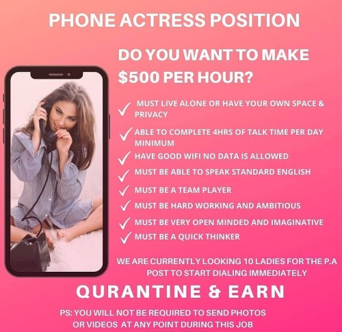 Phone Actress Campaign,Train & Start Workin Today