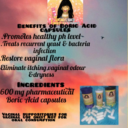 Boric Acid Capsules Made From Natural Herbs